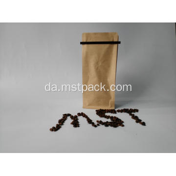 Print kaffe flad bundpose med vindue